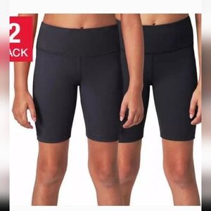 Girls Black Shorts 2-Pack